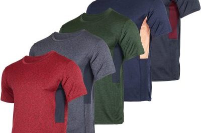 Moisture Wicking Active Athletic Performance Crew T-shirt (3)